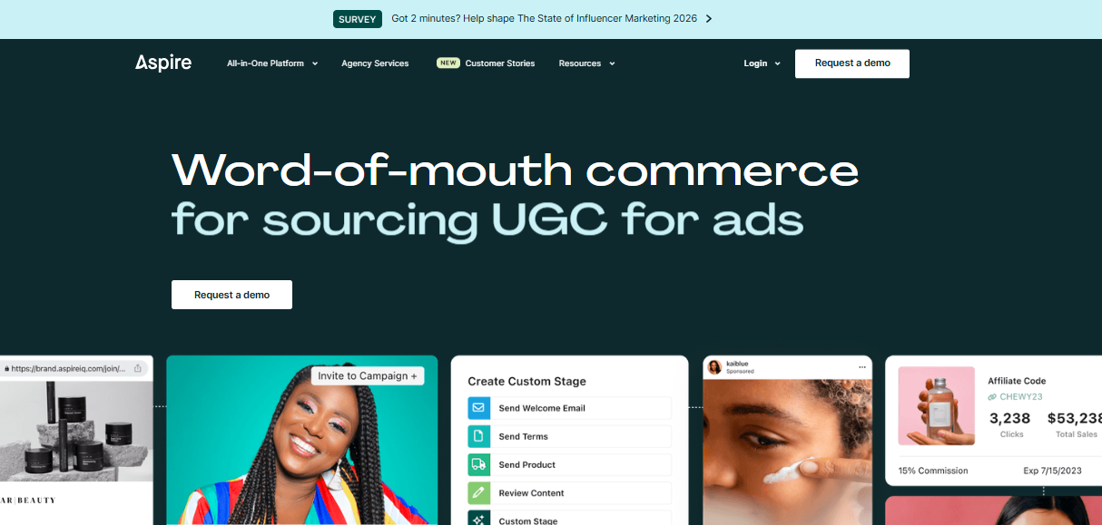 Aspire platform screenshot